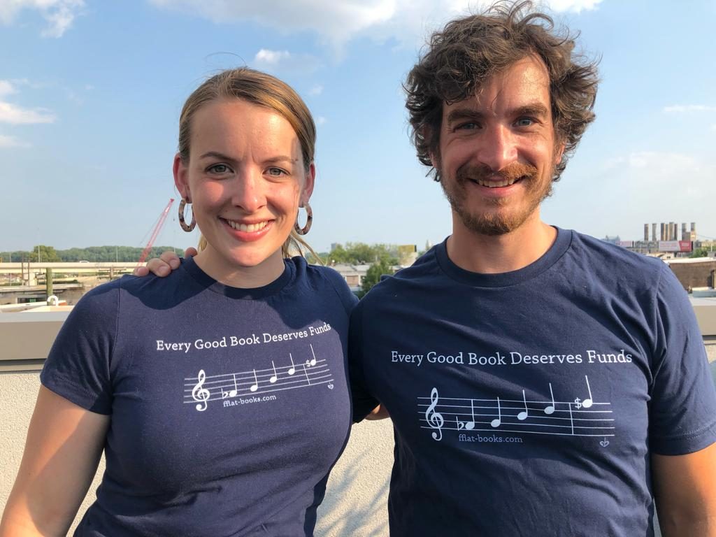 (David's the one on the right) Sarah & David — F-falt co-founders