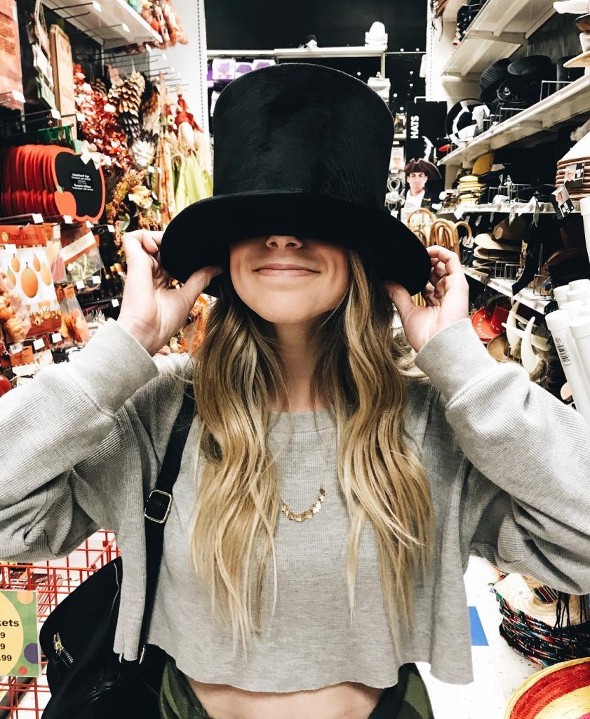 Haley Powers with top hat