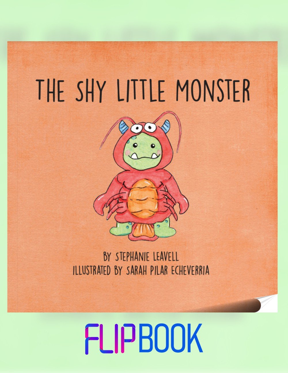 shy little monster flip book cover