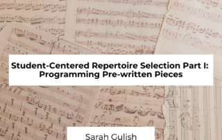 Student-centered repertoire selection