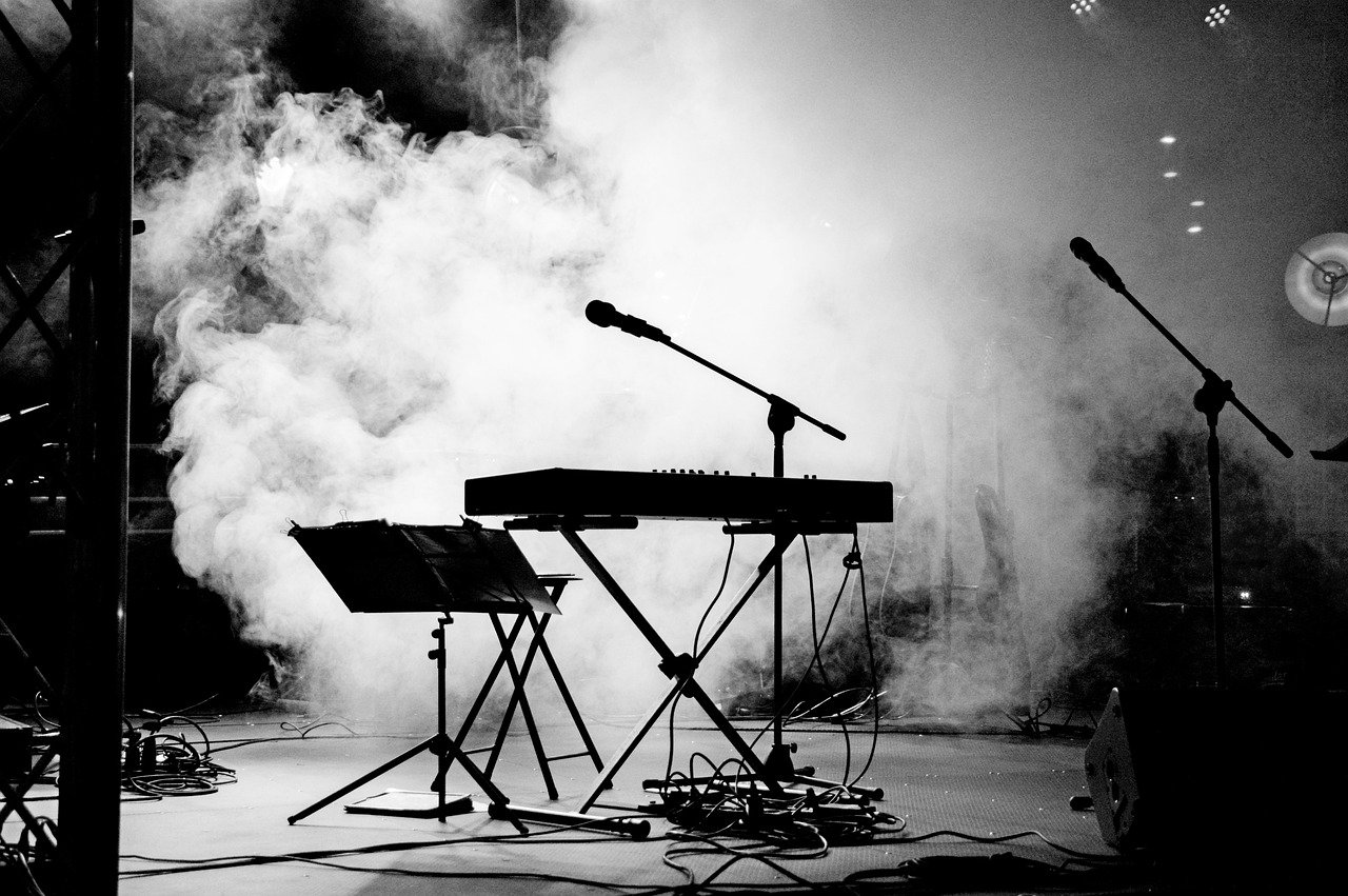 Keyboard in smoke